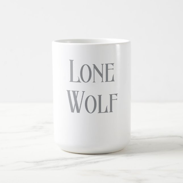 Caneca De Café Lone Wolf Male Sigma Modern Minimalist (Centro)