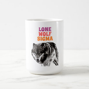 Caneca De Café Lone Wolf Male Sigma Moderno Minimalista
