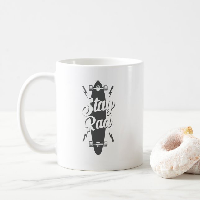 Caneca De Café Longboard Stay Rad (Com Donut)
