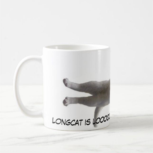 Caneca De Café Longcat (Esquerda)
