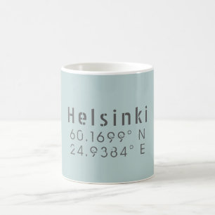 Caneca De Café Longitude de Helsinki Latitude