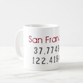 Caneca De Café Longitude de São Francisco Latitude