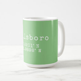 Caneca De Café Longitude do Latitude do Oregon