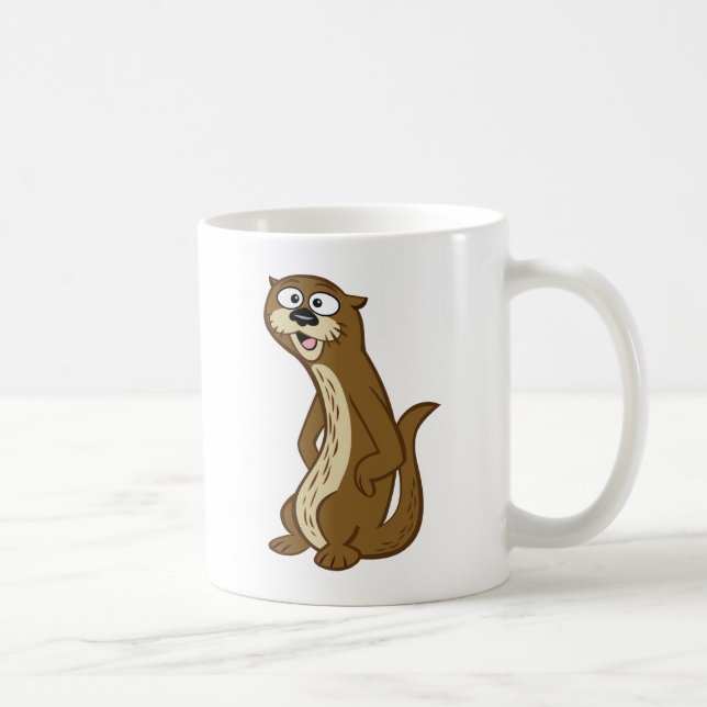 Caneca De Café Lontra do rick | Reggie da guarda florestal (Direita)