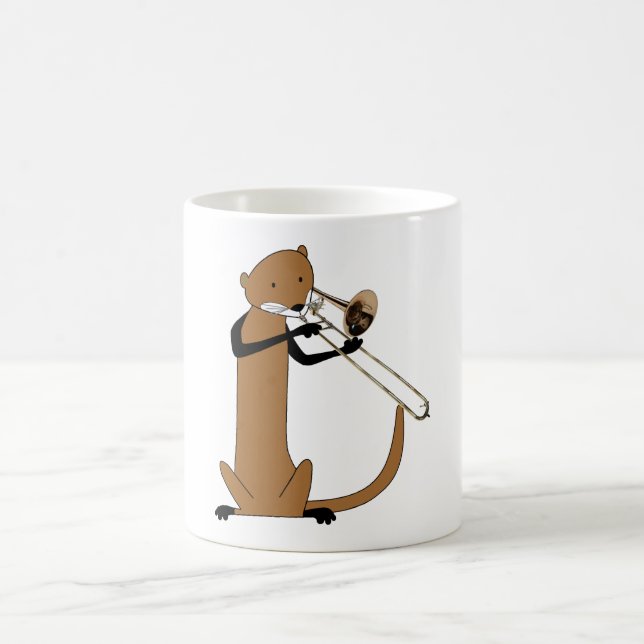 Caneca De Café Lontra que joga o Trombone (Centro)
