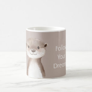 Caneca De Café Lontra Segue Teus Sonhos