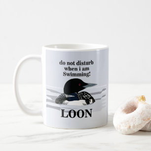 Caneca De Café Loon Common Loon Bird Lake Funny