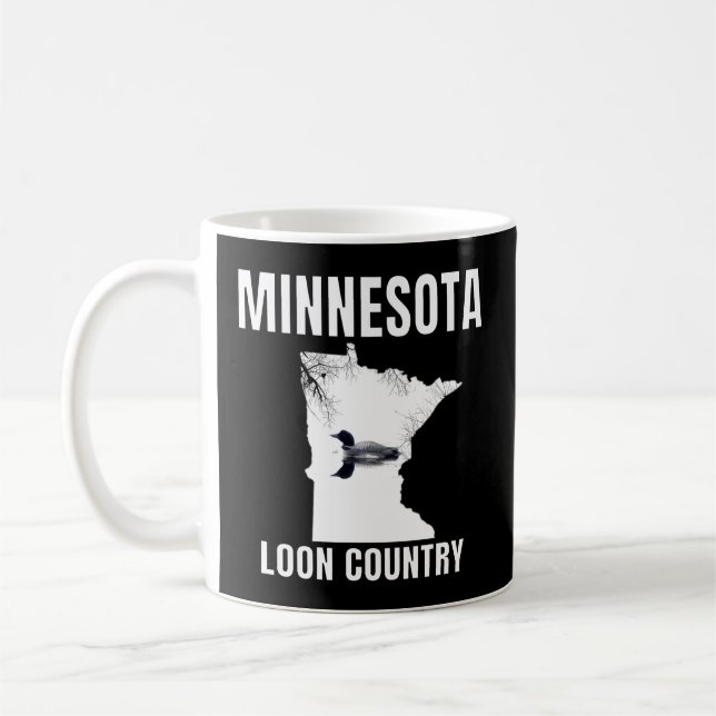 Caneca De Café Loon Country Norte Loon Minnesota (Esquerda)