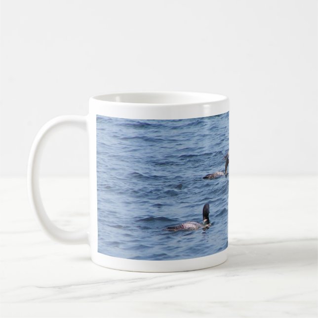 Caneca De Café Loons no Panther Pond (Esquerda)