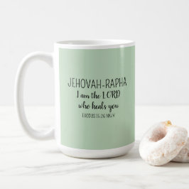 Caneca De Café Lord Who Heals Light Green Simple Christian