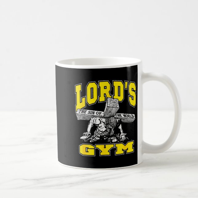 Caneca De Café Lords Gym - Lord's The Sin Of World Jesus  (Direita)