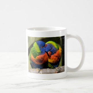 Caneca De Café Lorikeets no amor