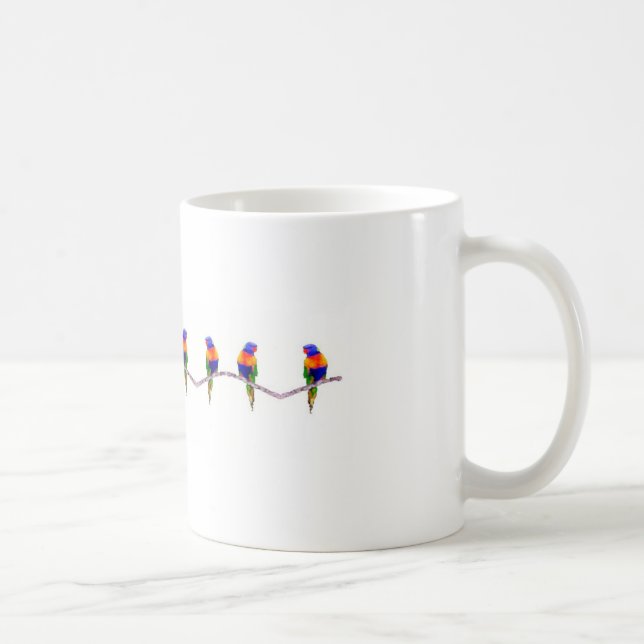 Caneca De Café Lorra Lorra Lorikeets (Direita)