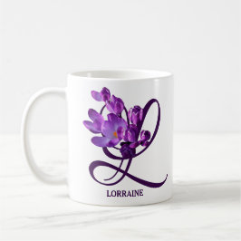 Caneca De Café Lorraine com nome bonito croco roxo