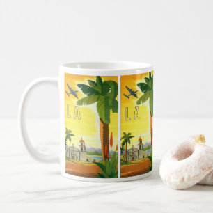 Caneca De Café Los Angeles Antigo, Missão da Califórnia com Palme