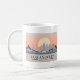 Caneca De Café Los Angeles California Skyline Pastel Viagem