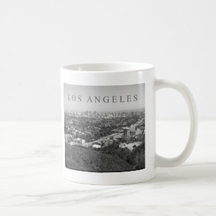 Caneca De Café Los Angeles em preto e branco