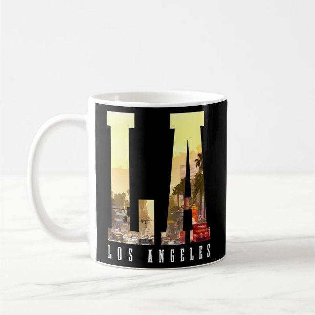 Caneca De Café Los Angeles La Skyline California La (Esquerda)