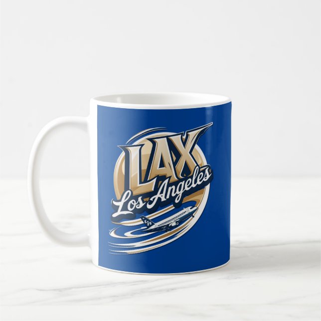 Caneca De Café Los Angeles LAX Airport Code Mug (Esquerda)