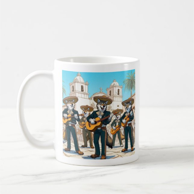Caneca De Café Los Coyotes Mariachi  (Esquerda)