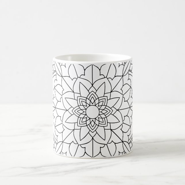 Caneca De Café Lotus Flower Mandala (Centro)