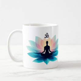 Caneca De Café Lótus Flower Meditation Mug com texto espiritual
