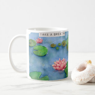 Caneca De Café Lotus flower watercolor