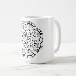 Caneca De Café Lotus Mandala Design