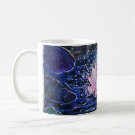 Caneca De Café Lótus na Água Escura