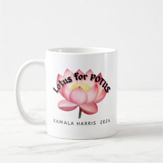 Caneca De Café Lotus Para A Eleição Do POTUS Harris