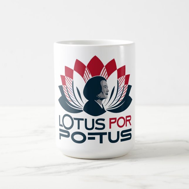 Caneca De Café Lotus para POTUS Kamala Harris 2024 (Centro)