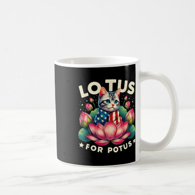 Caneca De Café Lotus Para Potus Kamala Harris Bandeiras Dos Eua (Direita)