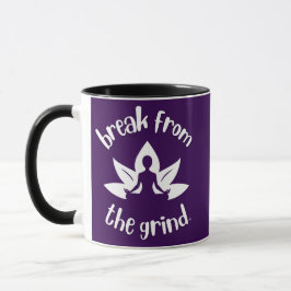 Caneca de Café Lotus Yoga (Branca)