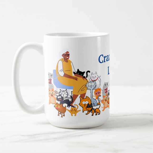Caneca De Café Louca Senhora dos Gatos (Esquerda)