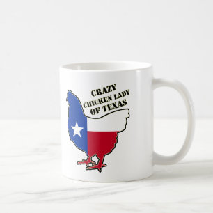 Caneca De Café Louco chiken a senhora de Texas