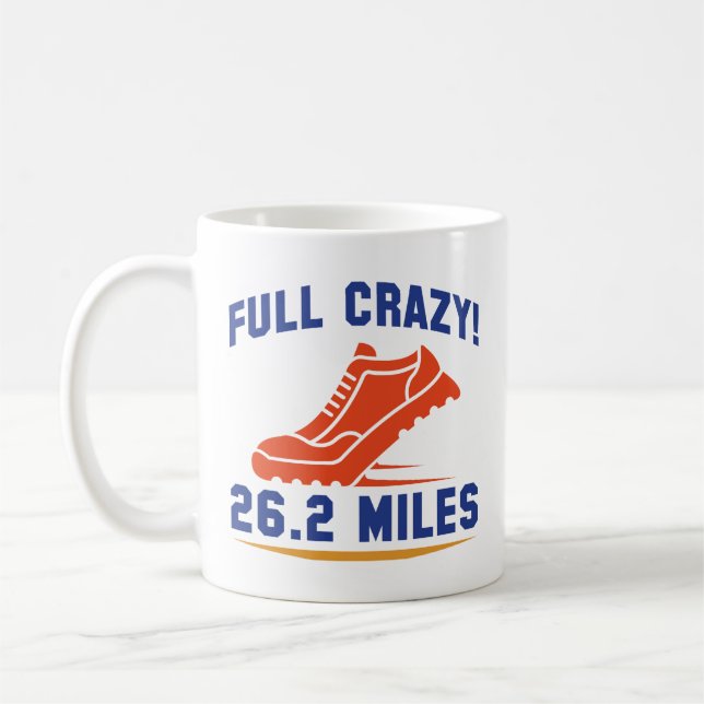 Caneca De Café Louco Completo 26.2 Milhas (Esquerda)