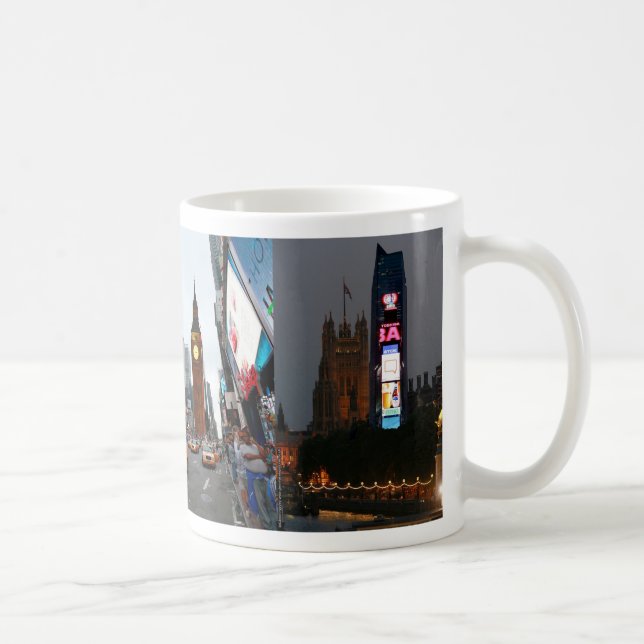 Caneca De Café Louco! Nova Iorque encontra Londres (Direita)