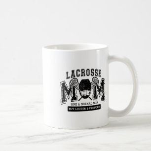 Caneca De Café Louco Orgulhoso Lacrosse Mãe Jogadora Família Engr