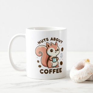 Caneca De Café Louco por Café Esquilo Kawaii Engraçado
