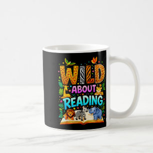 Caneca De Café Louco por ler amante de livros engraçados bibliófi