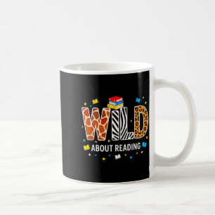 Caneca De Café Louco por ler cartas de animais engraçadas