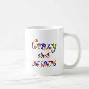 Caneca De Café Louco sobre a linha dança