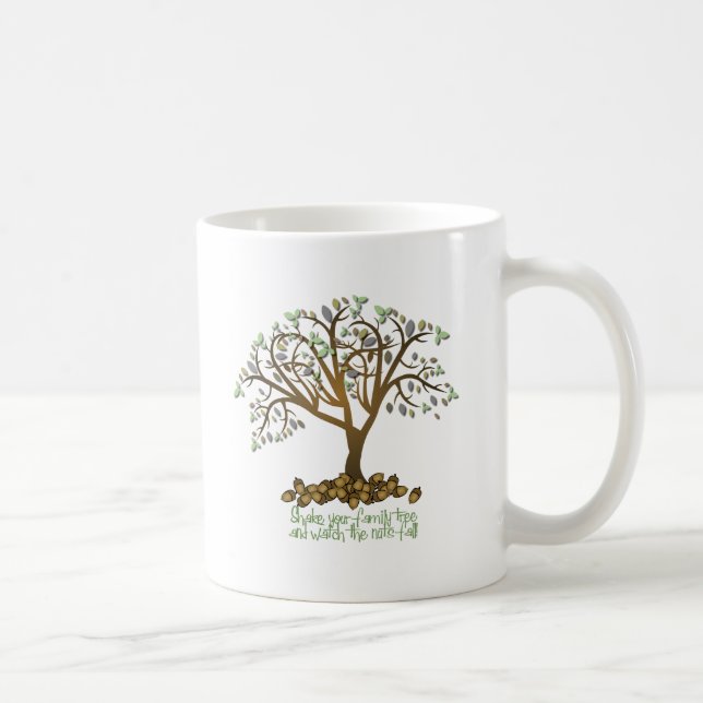 Caneca De Café Loucos de árvore da família (Direita)