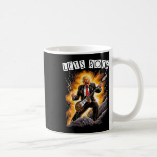 Caneca De Café Loucura Musical Engraçado Donald Trump Tocando Gui
