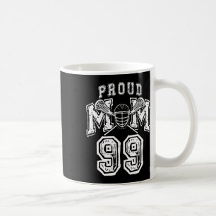 Caneca De Café Loud Proud Lacrosse Mãe Jogador Numérico 99 Mama F