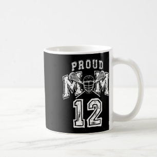 Caneca De Café Loud Proud Lacrosse Mãe Jogador Número 12 Mamãe Fa