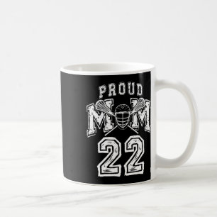 Caneca De Café Loud Proud Lacrosse Mãe Jogador Número 22 Mamãe Fa