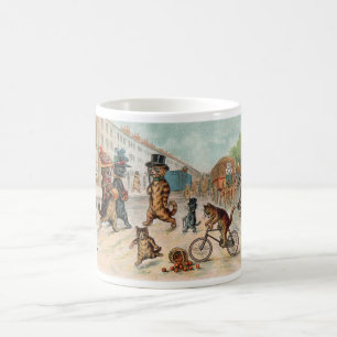 Caneca De Café Louis Wain - gatos da cidade - arte do vintage