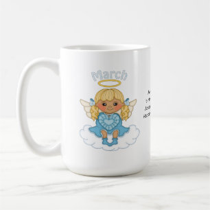 Caneca De Café Louro do anjo de março Birthstone