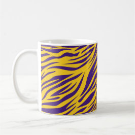 Caneca De Café Lousiana Tiger Stripes Roxo e Dourado